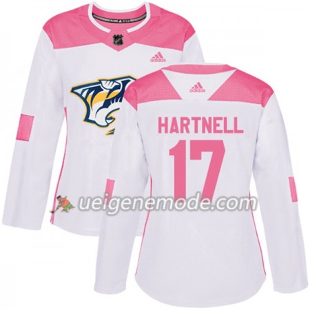 Dame Eishockey Nashville Predators Trikot Scott Hartnell 17 Adidas 2017-2018 Weiß Pink Fashion Authentic